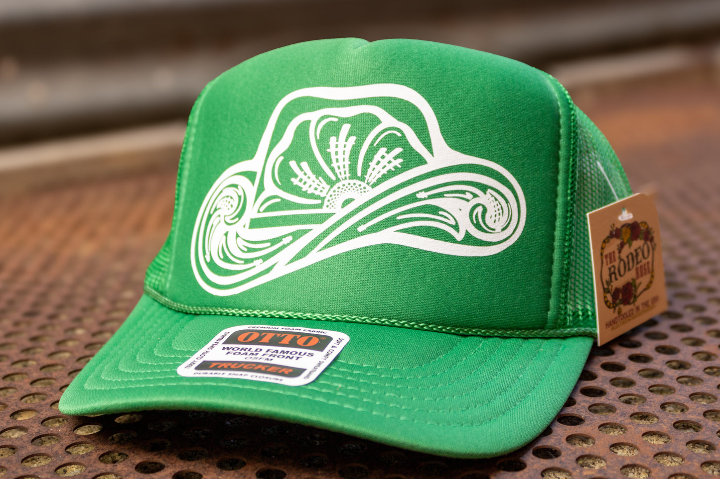 Tooled Cowboy Hat Graphic Cap Jewel Tones