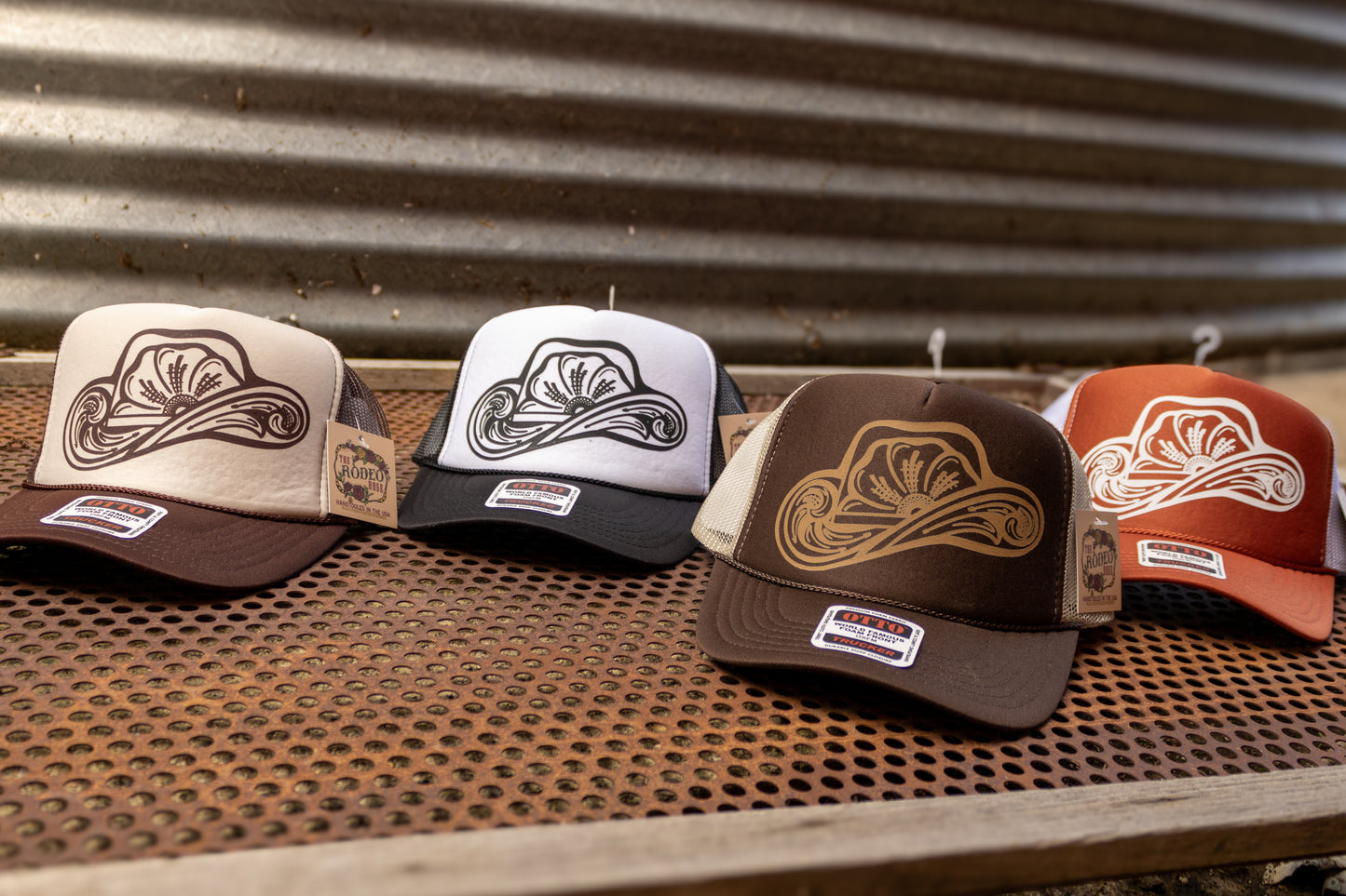 Tooled Cowboy Hat Graphic Cap Neutral Splits