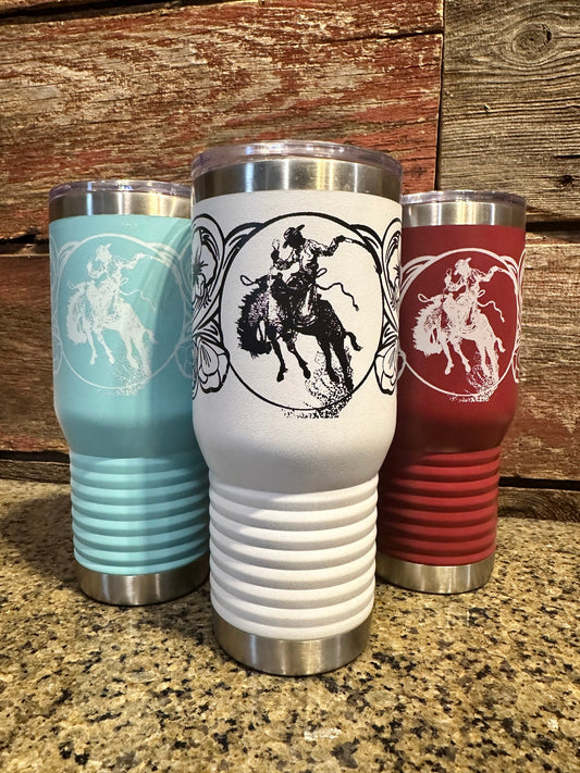 Ranch Bronc 20 oz tumbler The Rodeo Rose