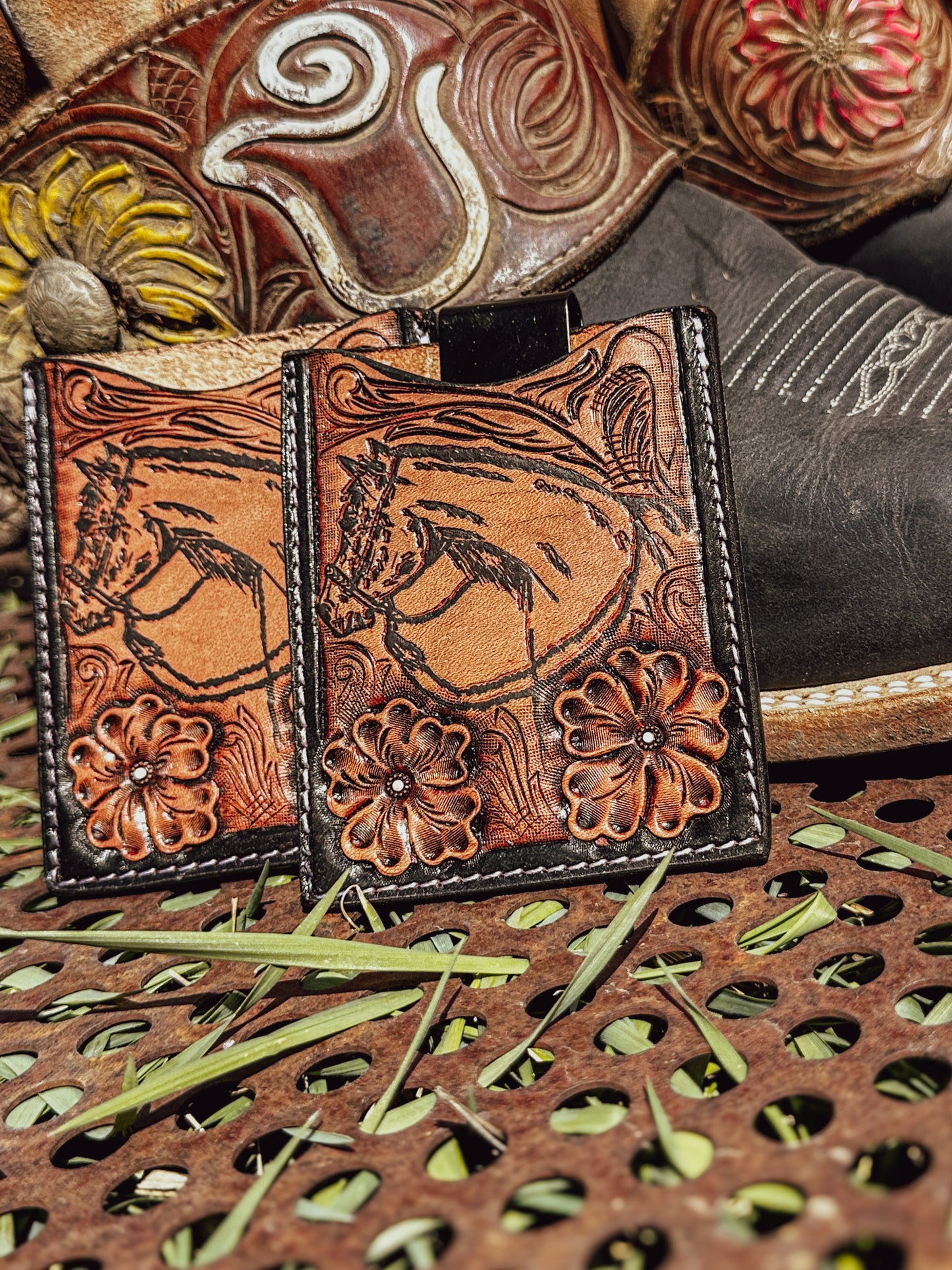 Hackamore Horse Leather Boot Wallet