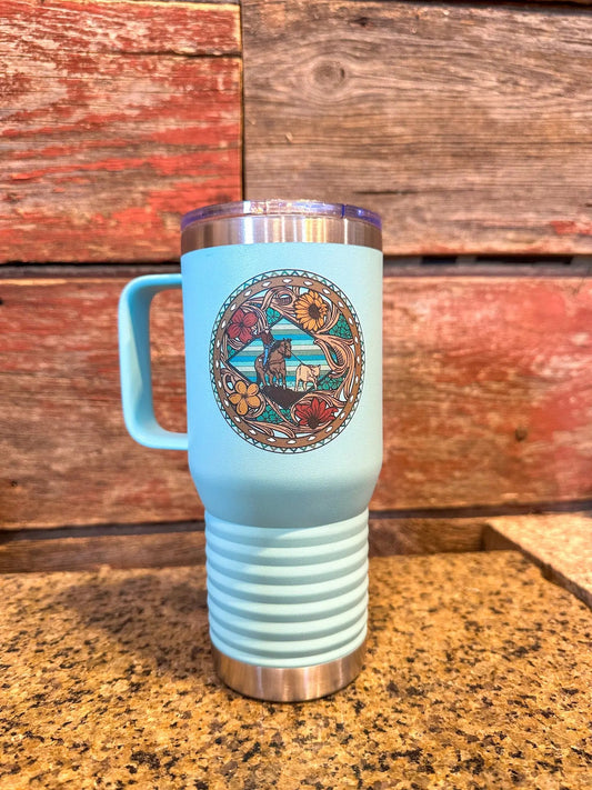 40 oz travel mug Breakaway Roper The Rodeo Rose
