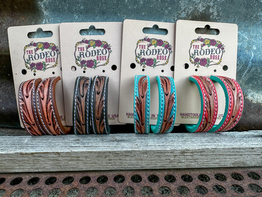 Tooled Vera Hoop Earrings 50mm