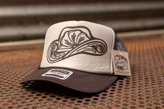 Tooled Cowboy Hat Graphic Cap Neutral Splits