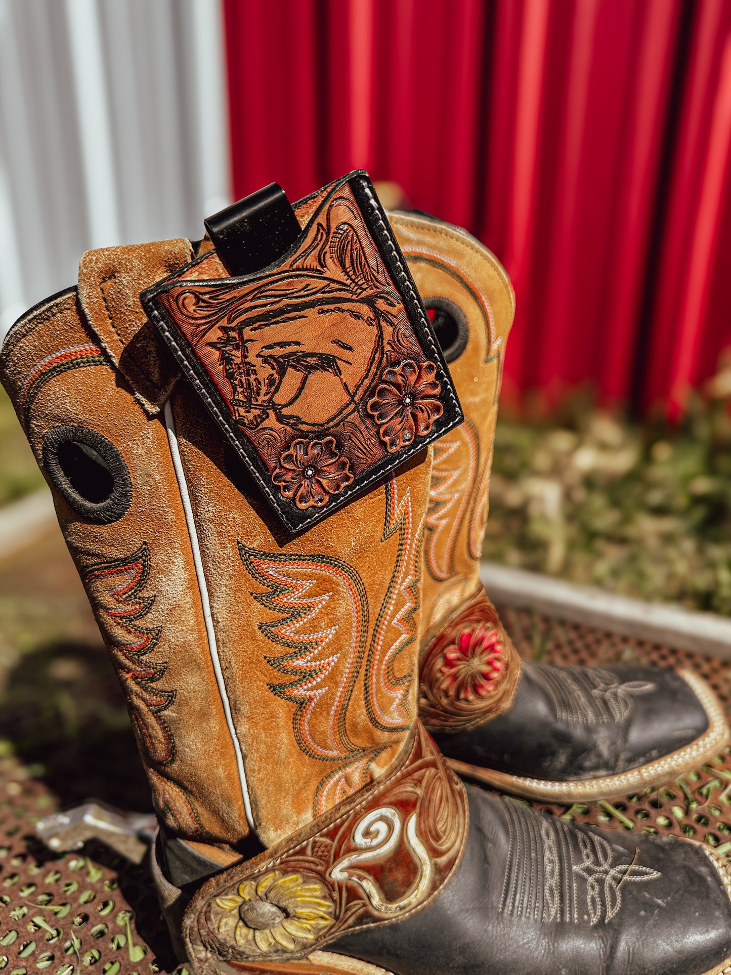 Hackamore Horse Leather Boot Wallet