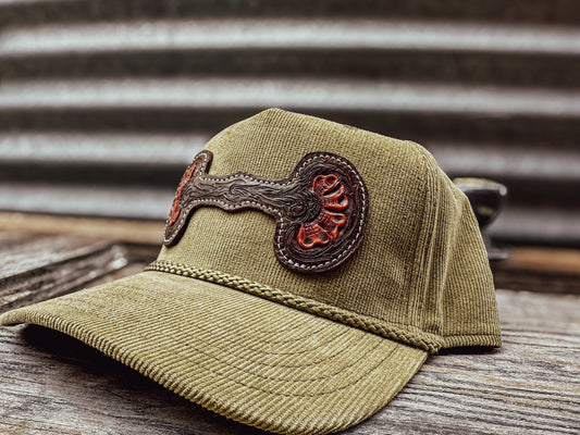 Hand Tooled Leather Snaffle Bit Cap