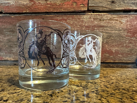 On the Rocks Glass Ranch Bronc