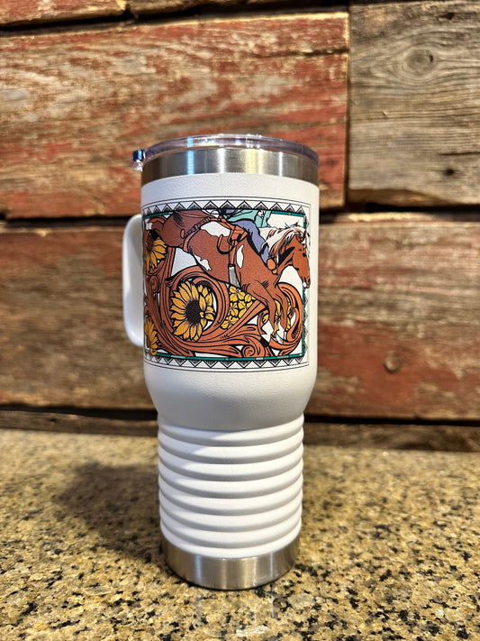 The Bareback Rider 20 oz tumbler The Rodeo Rose