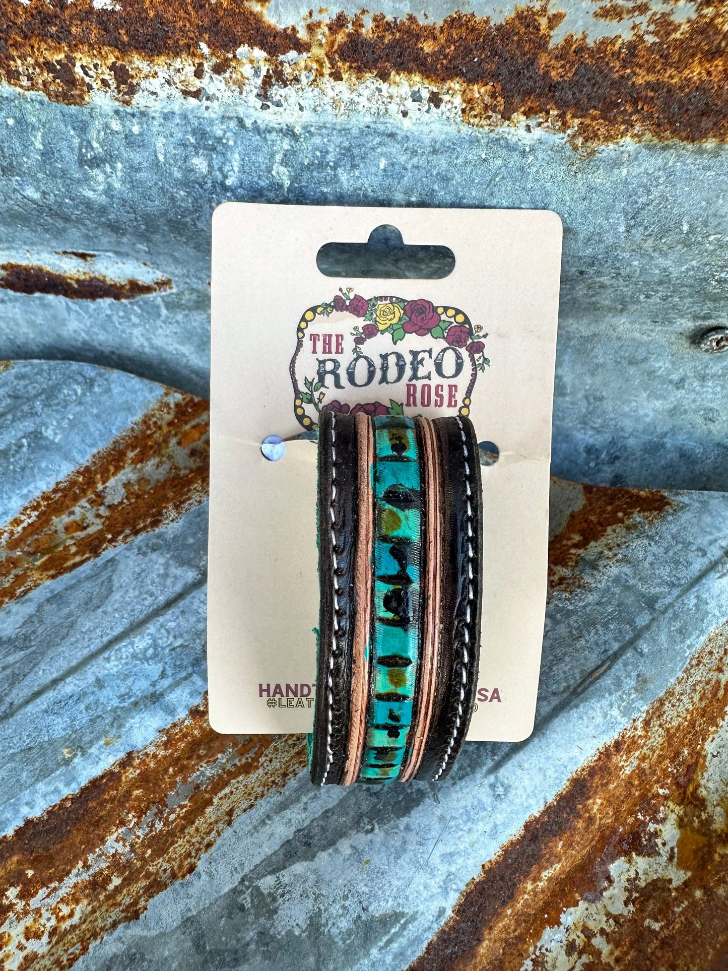 Beaded Turquoise Tooled Cuff The Rodeo Rose