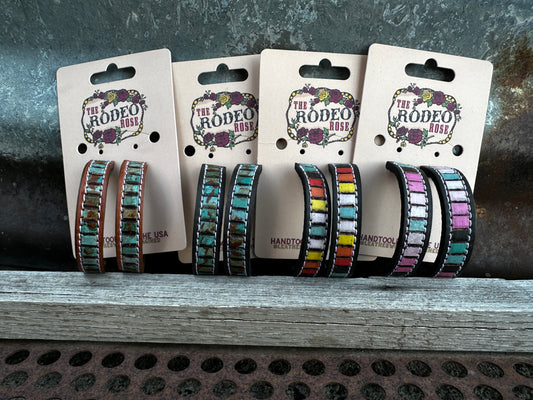 Beaded Vera Hoop Earrings 50mm