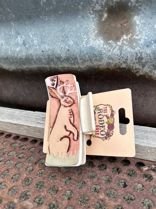 Jackalope Tooled Hairclip Large