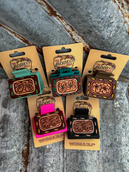 Small Buckstitch Hairclip The Rodeo Rose