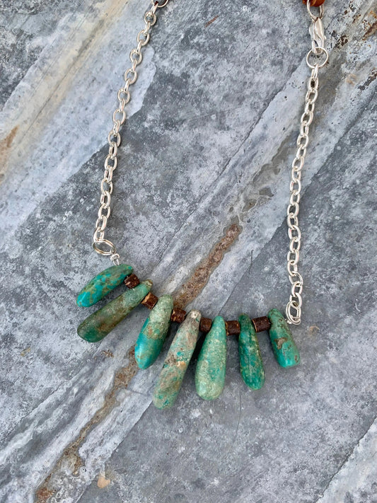 Turquoise Teardrop Necklace The Rodeo Rose