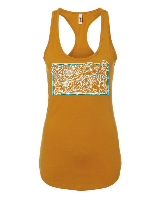 Tooled Floral Tank